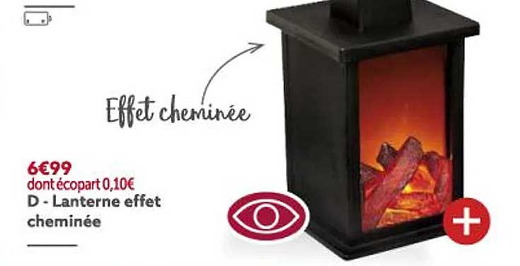 Lanterne Effet Cheminée