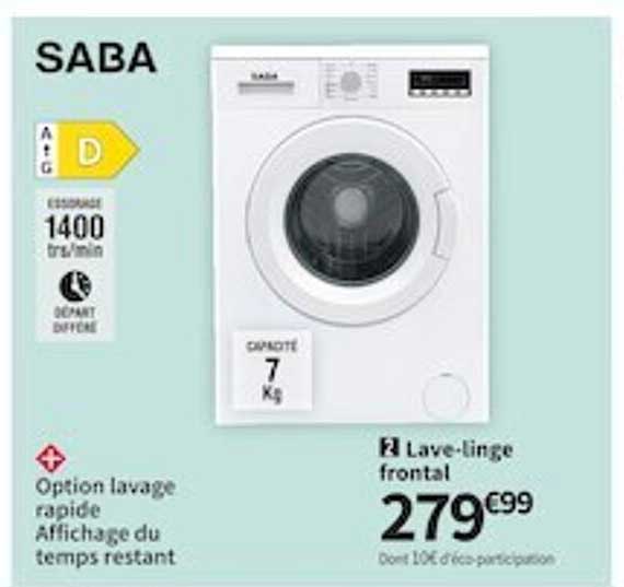 lave-linge frontal saba