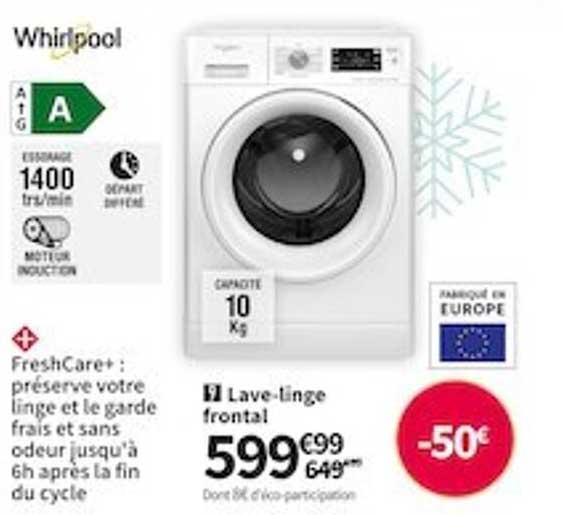 lave-linge frontal whirlpool