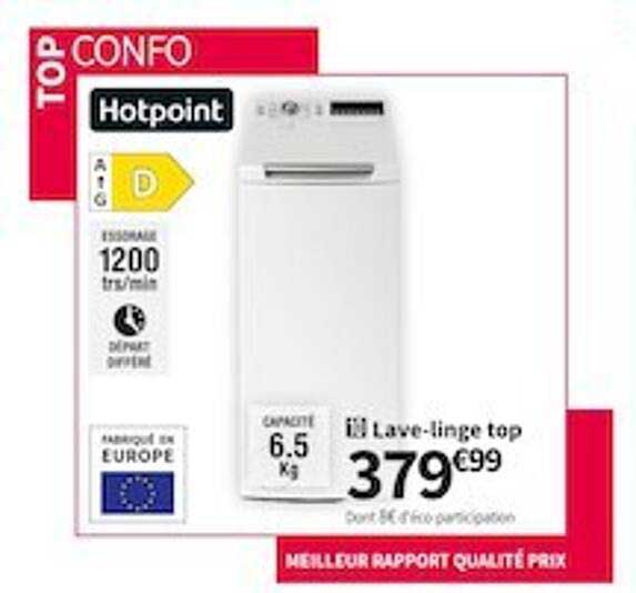 lave-linge top hotpoint