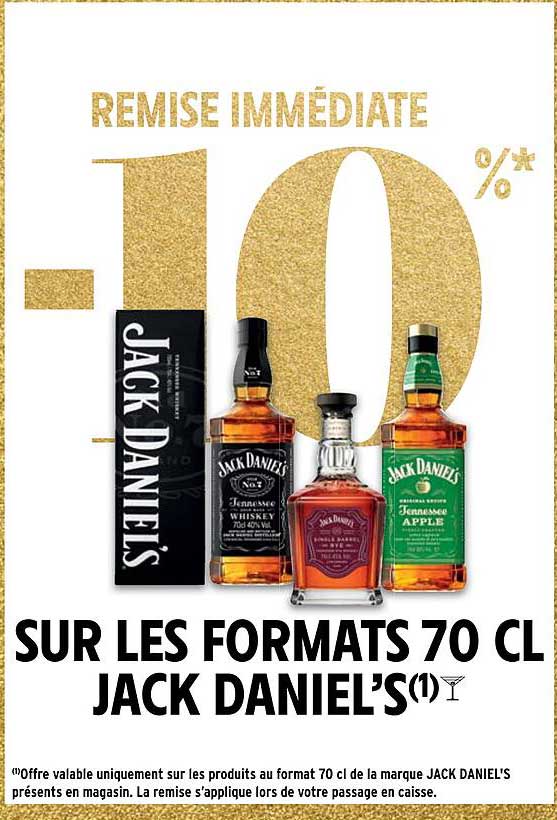 Les Formats 70 Cl Jack Daniel's