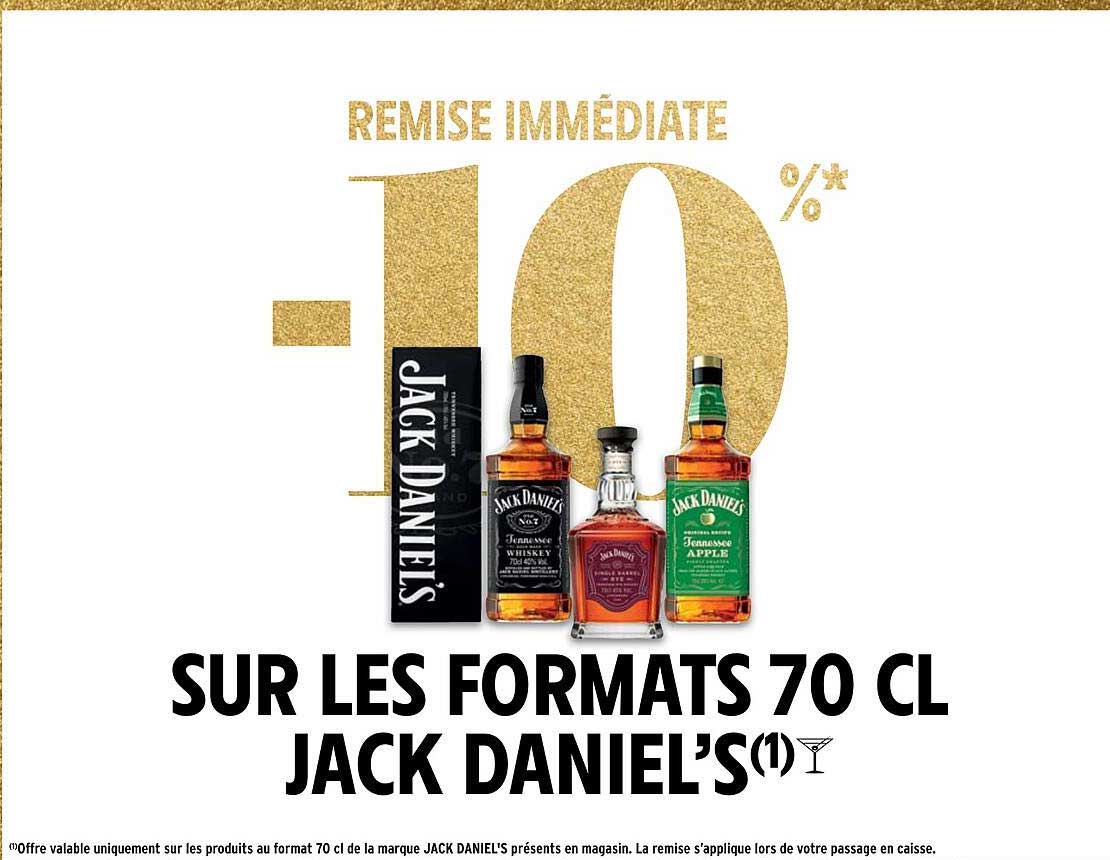 Les Formats 70 Cl Jack Daniel's