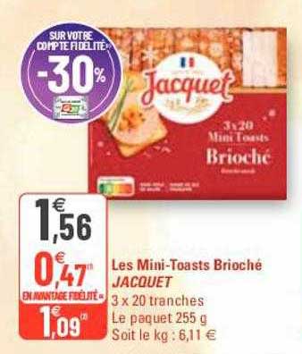 les mini-toasts brioché jacquet