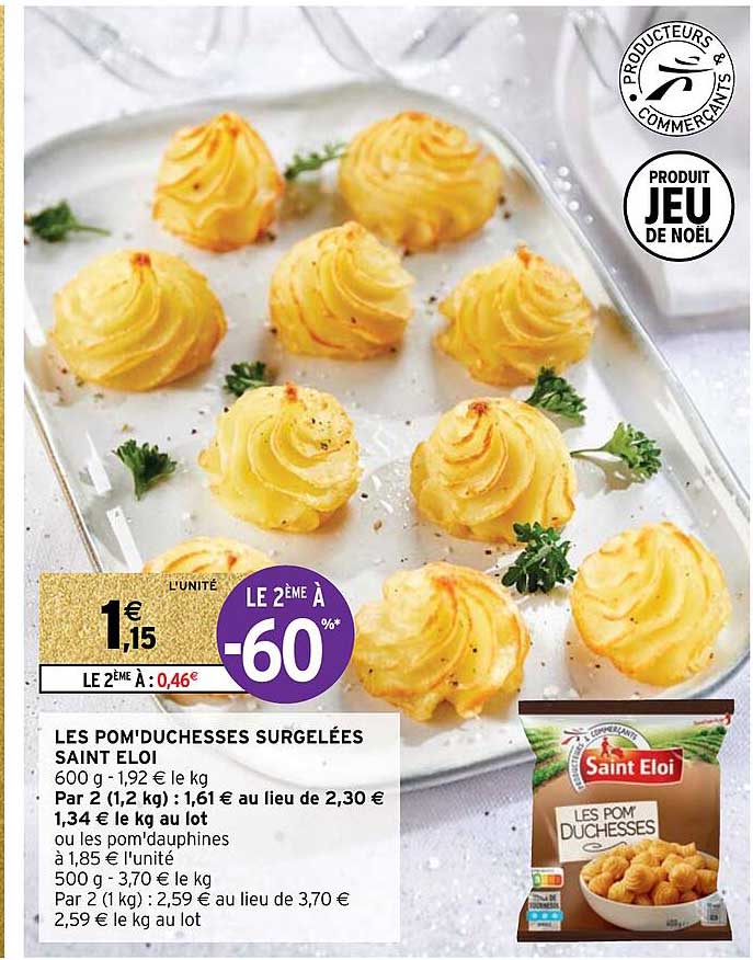 les pom'duchesses surgelées saint éloi