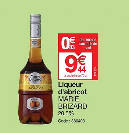 liqueur d'abricot marie brizard