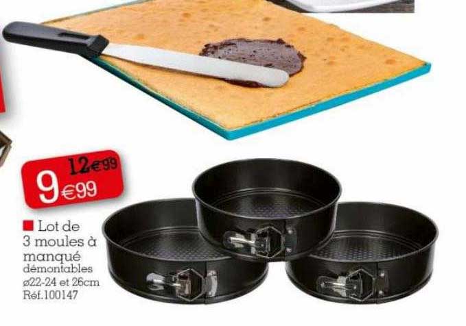 lot de 3 moules à manqué