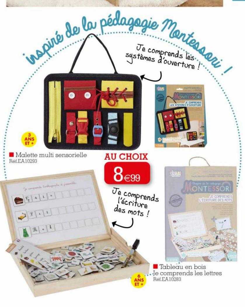 malette multi-sensorielle tableau en bois je comprends les lettres