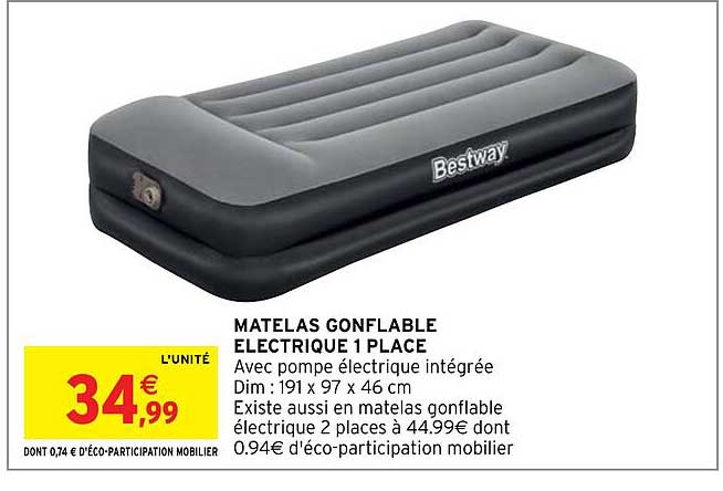 Matelas Gonflable électrique 1 Place Bestway