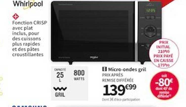 micro-ondes gril whirlpool