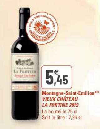 montagne-saint-émilion vieux château la fortine 2019