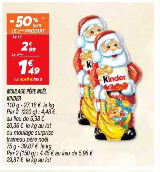moulage père noël kinder
