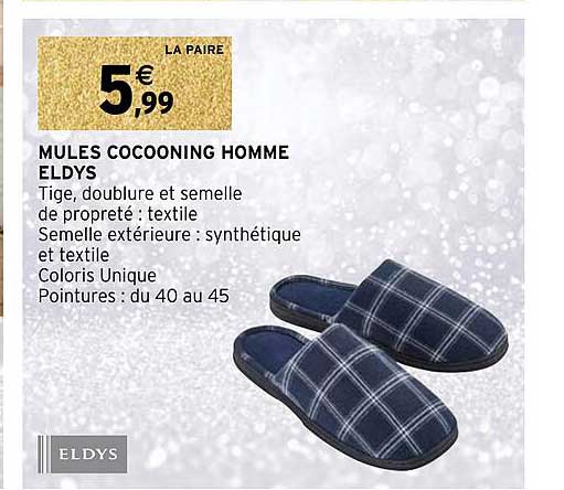 mules cocooning homme eldys