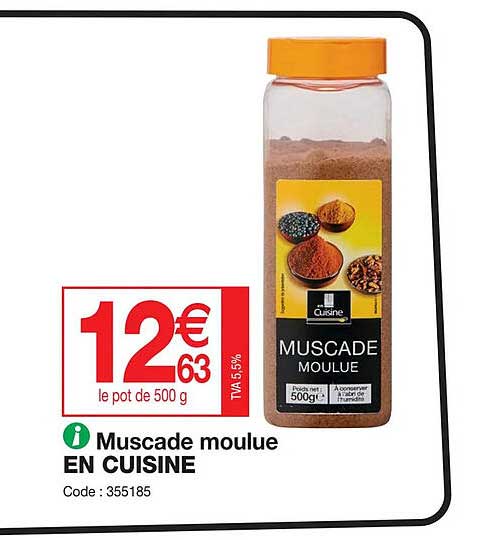 muscade moulue en cuisine