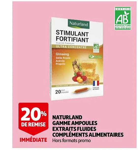 naturland gamme ampoules extraits fluides compléments alimentaires