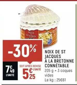 noix de sat jacques à la bretonne connétable