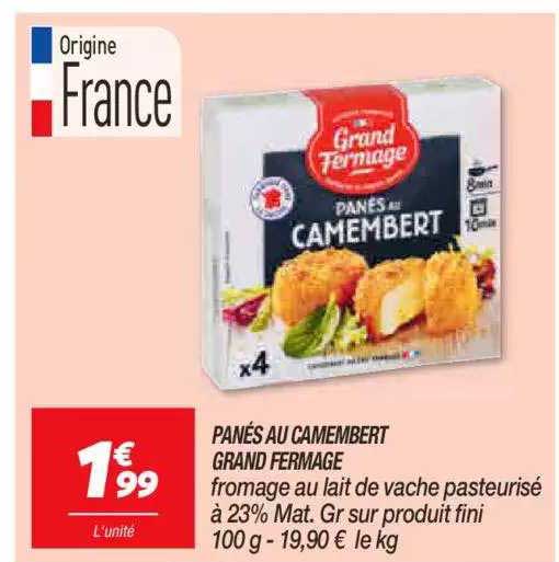 panés au camembert grand fermage