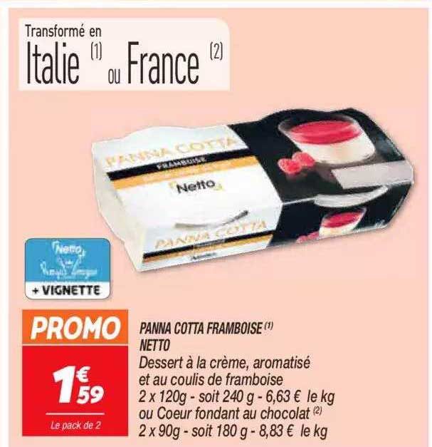 panna cotta framboise netto