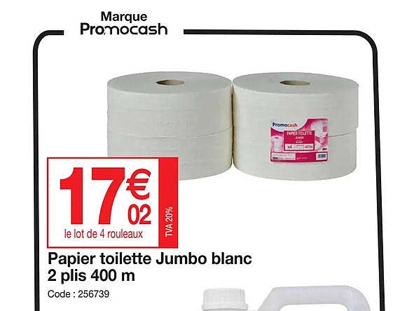 papier toilette jumbo blanc 2 plis 400 m