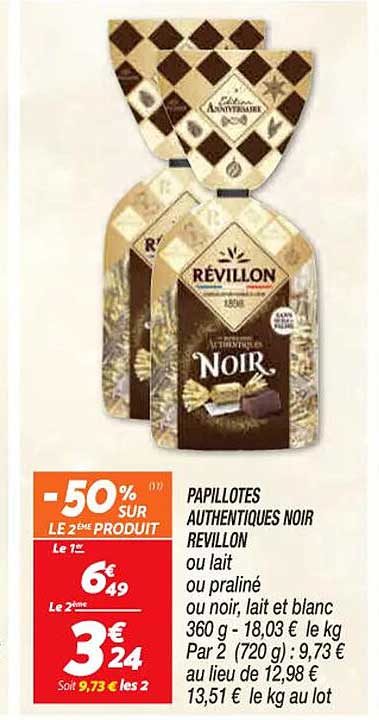 papillotes authentiques noir révillon