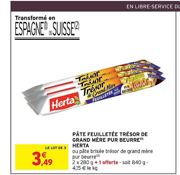 pâte feuilletée trésor de grand mère pur beurre herta