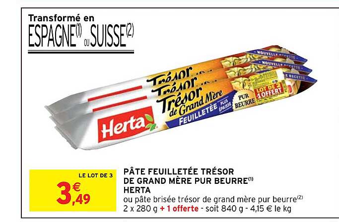 Pâte Feuilletée Trésor De Grand Mère Pur Beurre Herta
