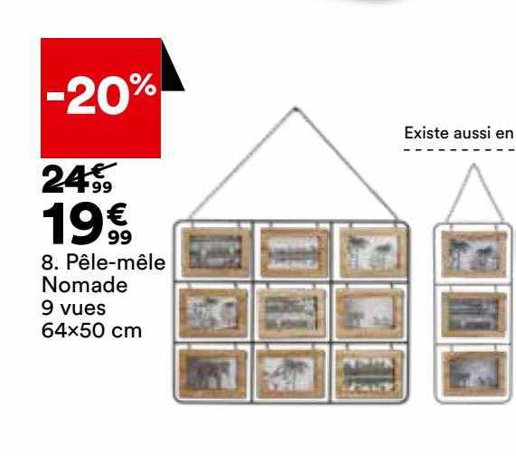 pêle-mêle nomade 9 vues 64 x 50 cm