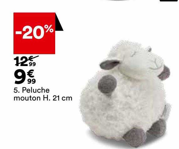 peluche mouton h.21 cm