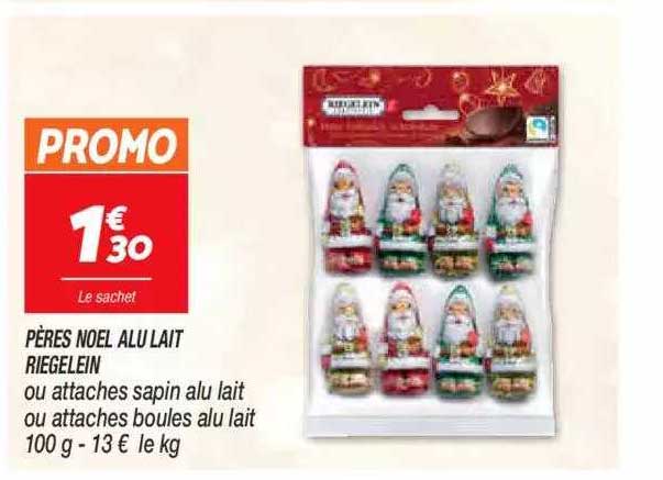 pères noël alu lait riegelein