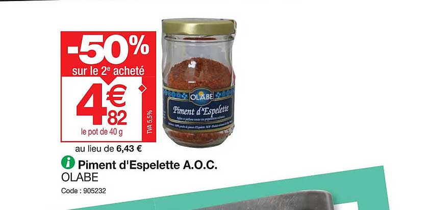 piment d'espelette a.o.c. olabe