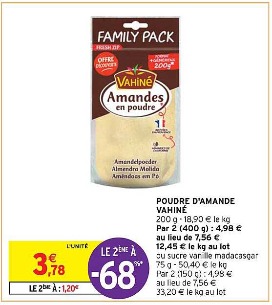 poudre d'amande vahiné