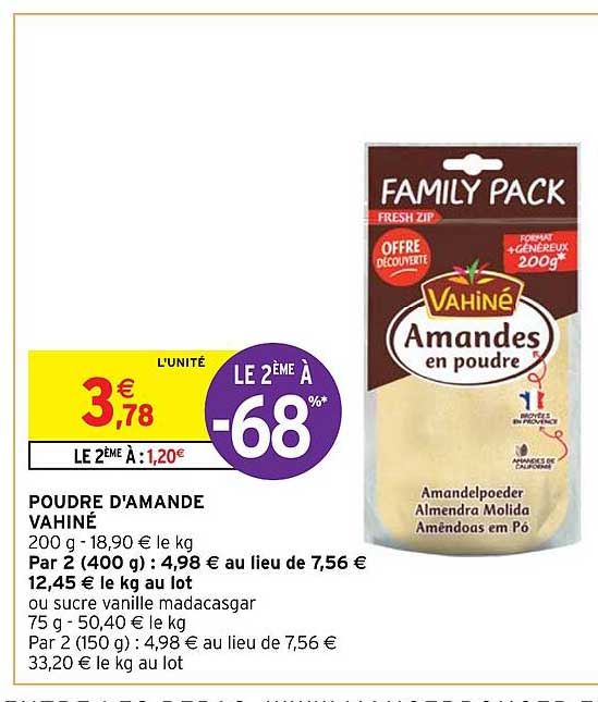 poudre d'amande vahiné