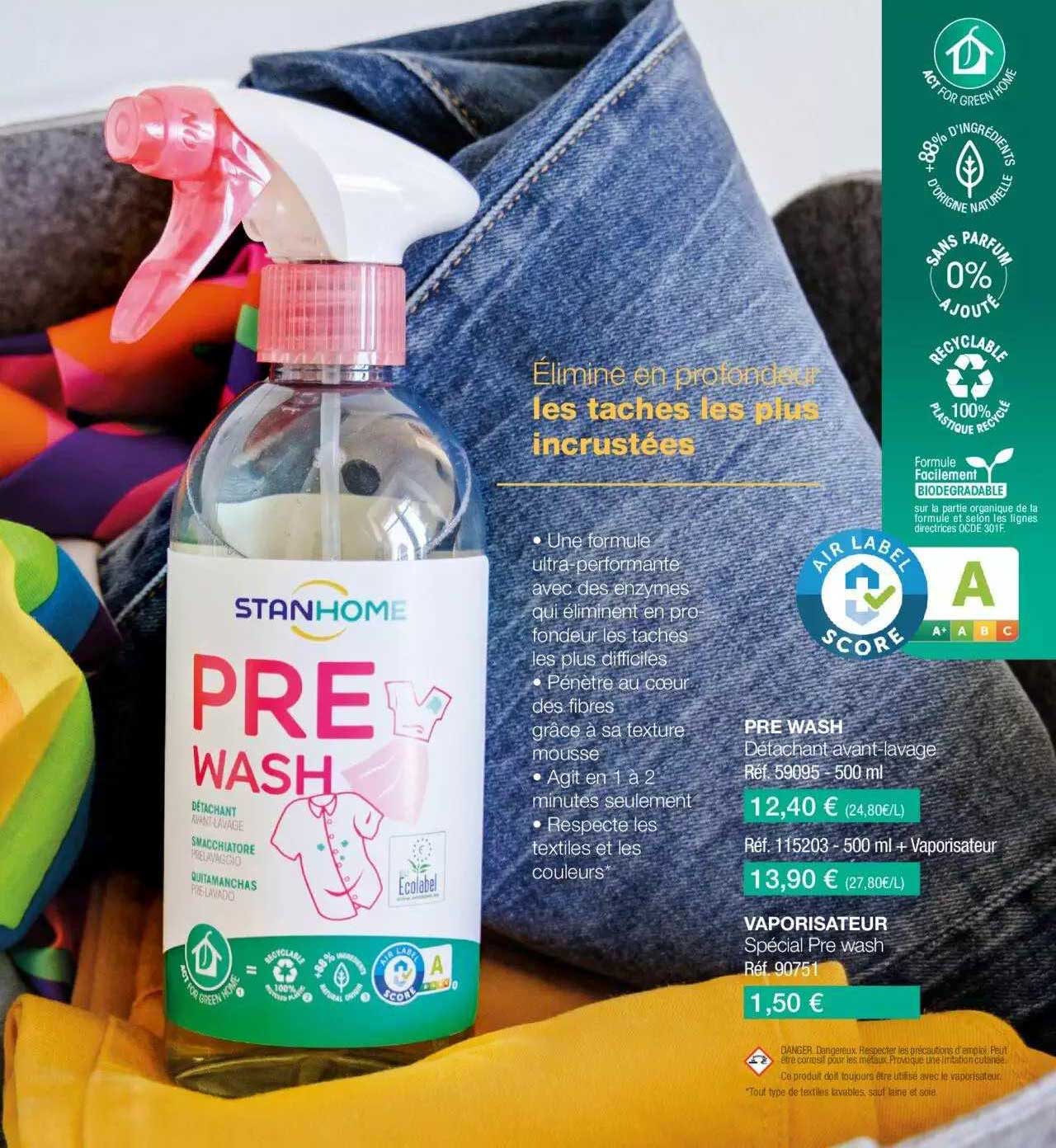 pre wash detachant avant-lavage vaporisateur