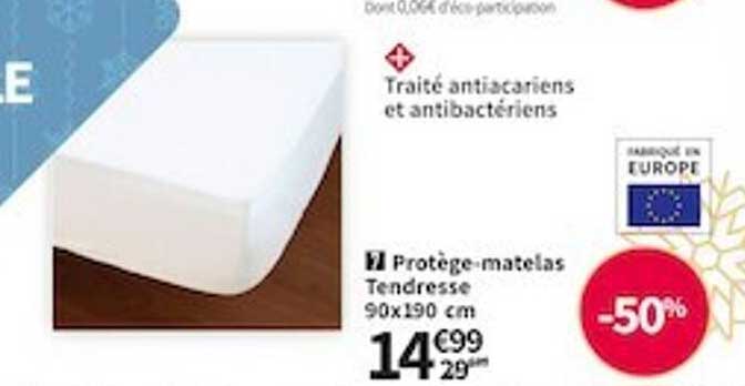 protège-matelas tendresse 90 x 190 cm