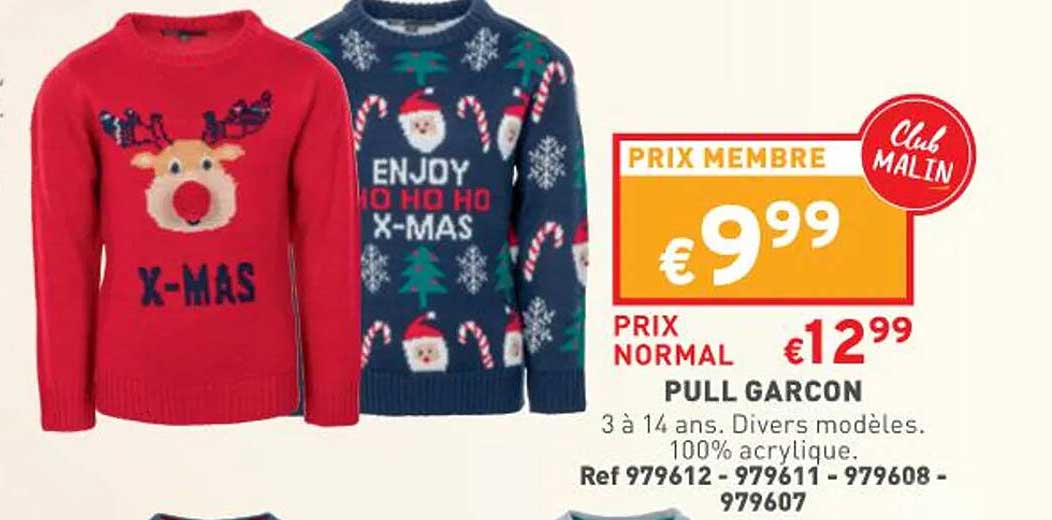 pull garçon 3 à 14 ans
