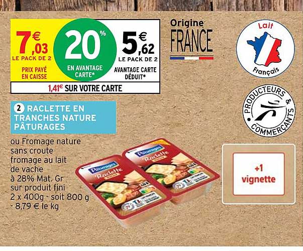 Raclette En Tranches Nature Pâturages