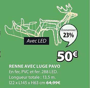 renne avec luge pavo