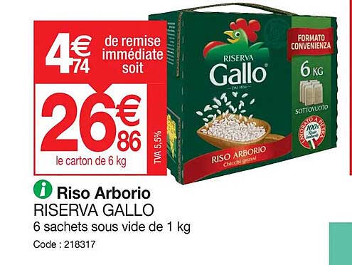 riso arborio riserva gallo