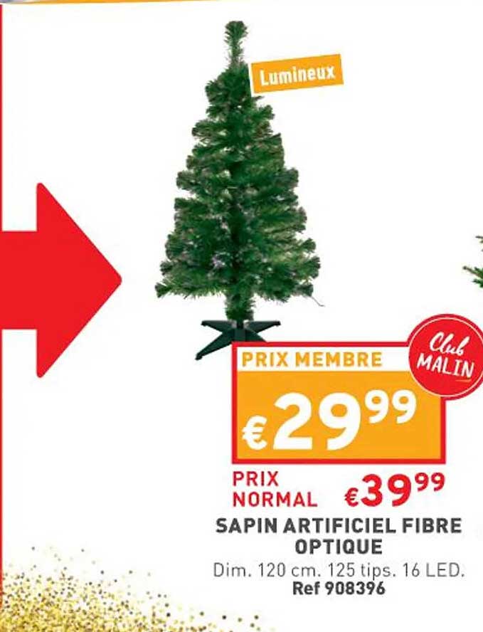 sapin artificiel fibre optique