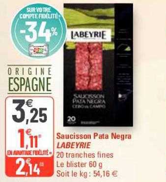 saucisson pata negra labeyrie