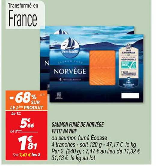 Saumon Fumé De Norvège Petit Navire