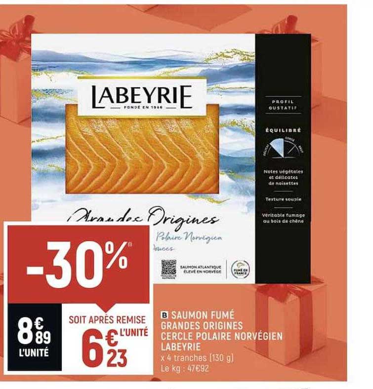 saumon fumé grandes orangines cercle polaire norvégien labeyrie