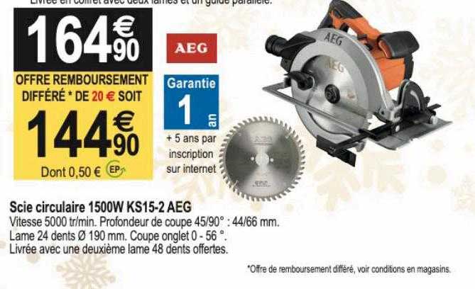Scie Circulaire 1500w Aeg