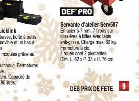 Servante D'atelier Serv587 Def'pro