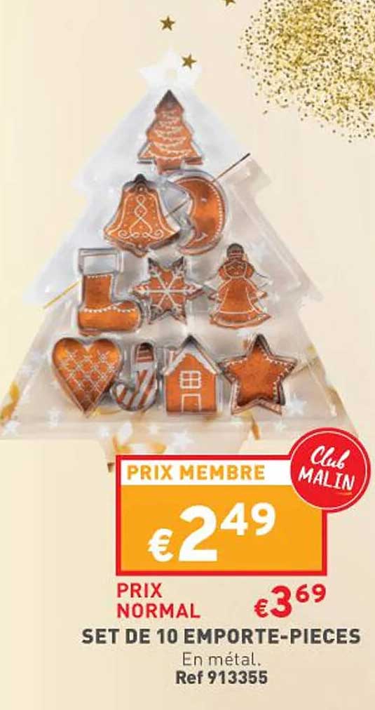 set de 10 emporte-pièces