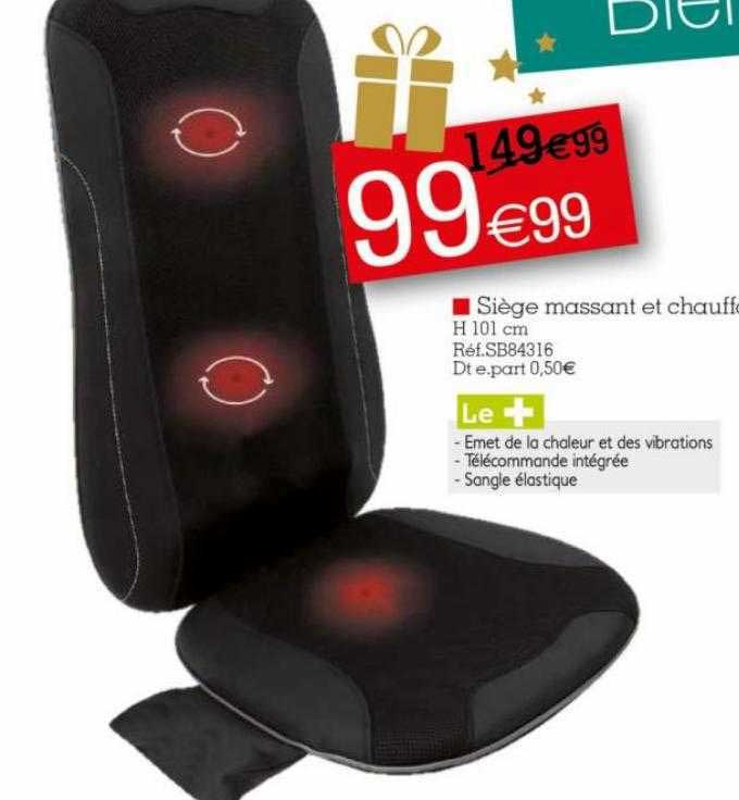 Siège Massant E Chauffant H 101 Cm