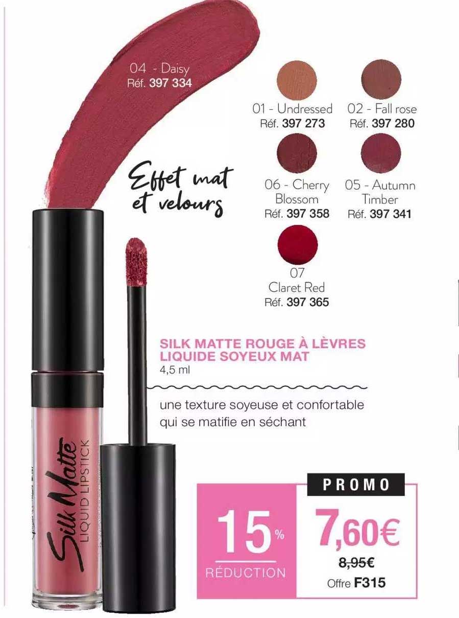 silk matte rouge à lèvres liquide soyeux mat