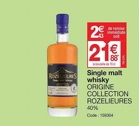 single malt whisky origine collection rozelieures