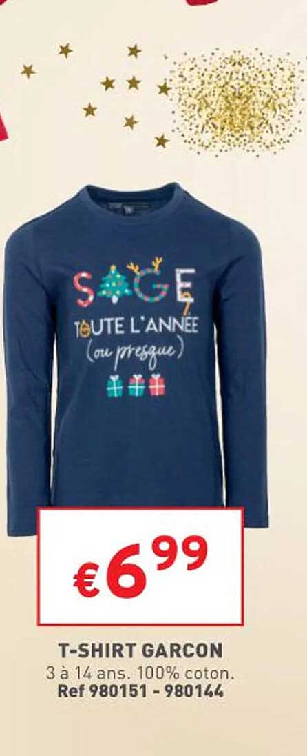 t-shirt garçon 3 à 14 ans