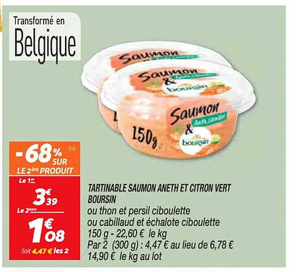 Tartinable Saumon Aneth Et Citron Vert Boursin