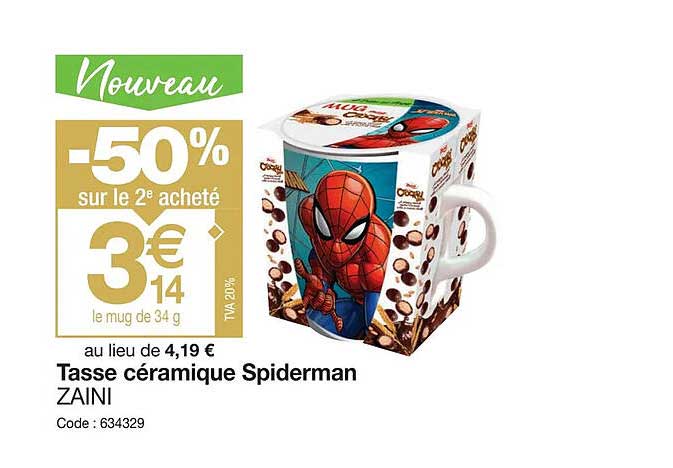 Tasse Céramique Spiderman Zaini